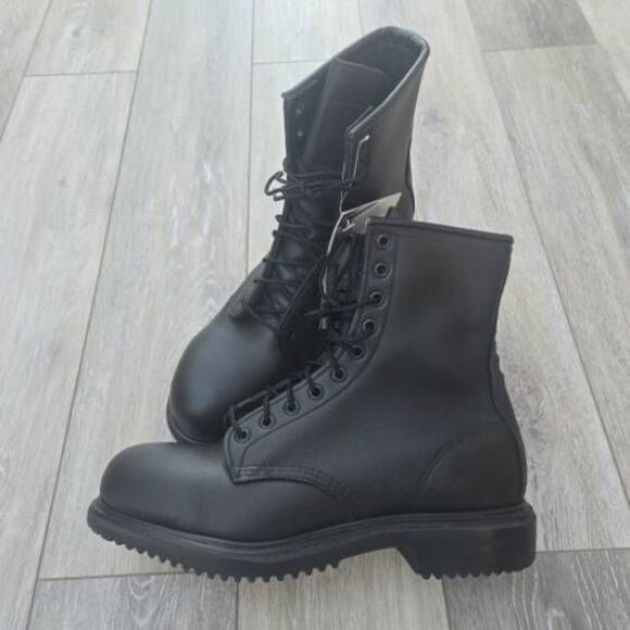New Redwing 4473 Red Wing steel toe black work boots logger firefighter 8.5 mens - Picture 1 of 15